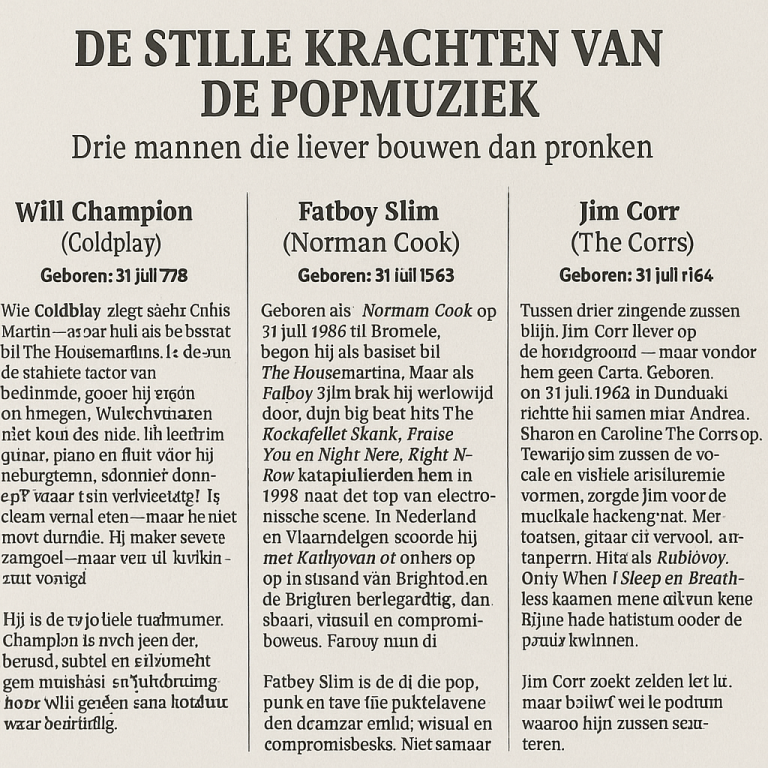 Het is 31 augustus en dit zijn de verjaardagen van vandaag