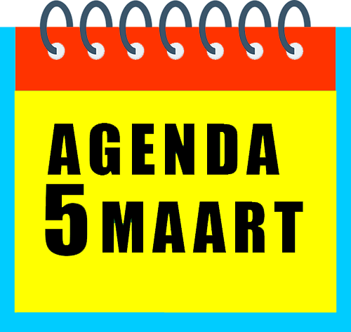 Agenda 5 maart 2026
