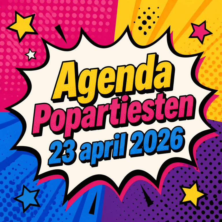 Agenda Popartiesten – 23 april 2026