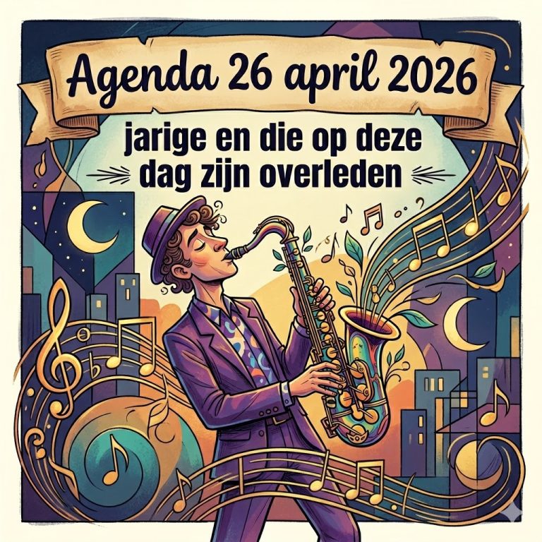 Agenda 26 april 2026 jarige en die op deze dag zijn overleden