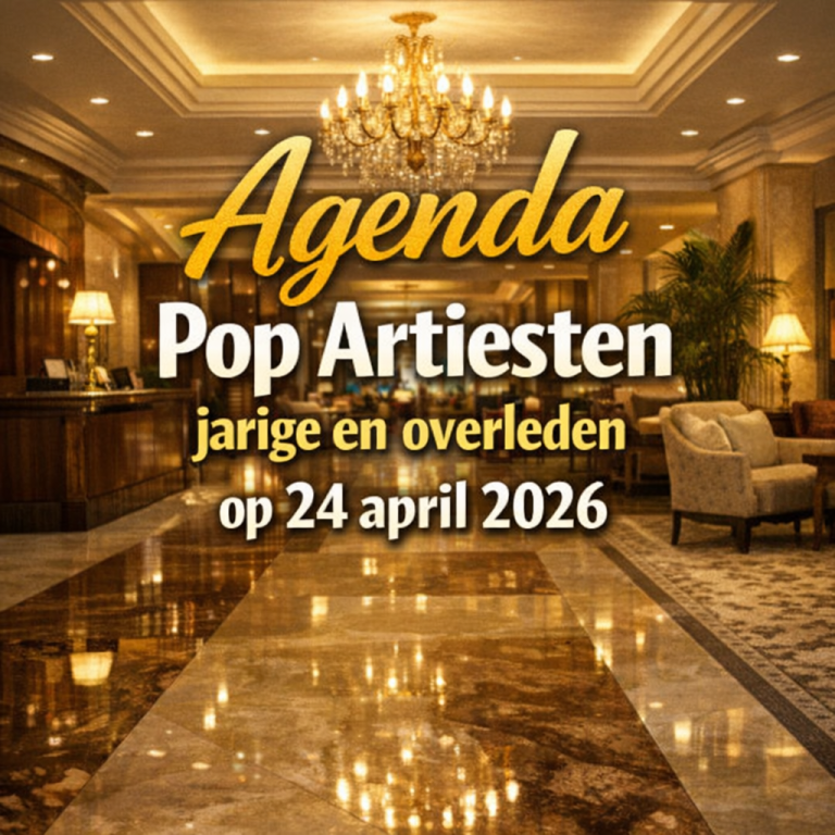 Agenda Pop Artiesten: 24 april 2026