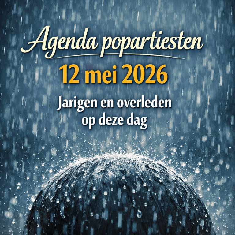 Agenda popartiesten 12 mei 2026 jarigen en overleden op deze dag