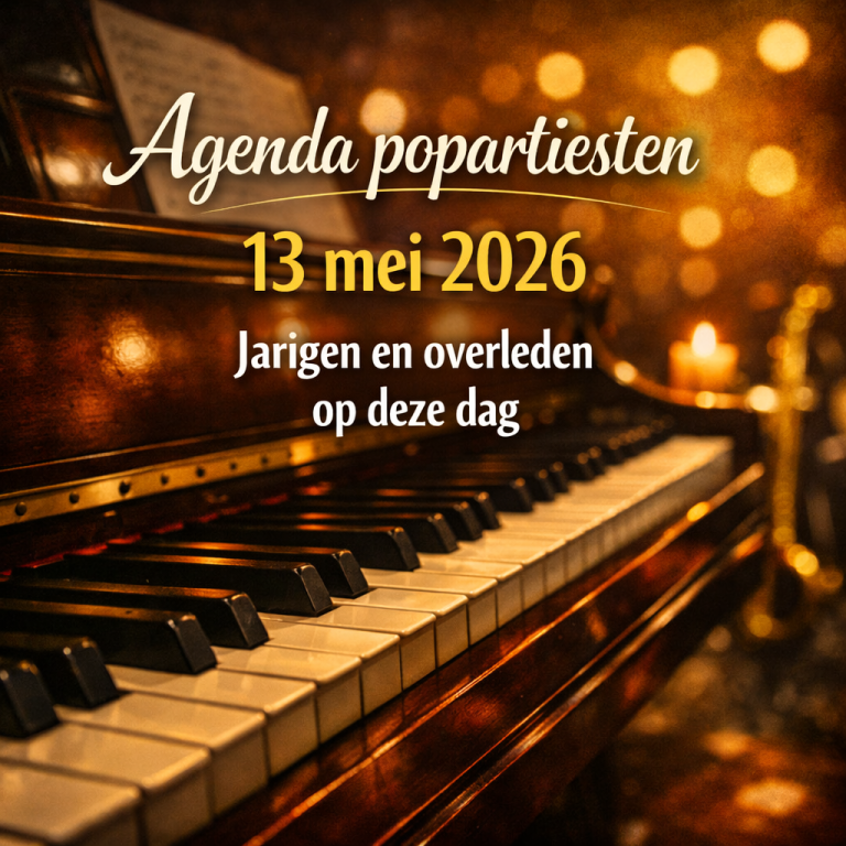 Agenda popartiesten 13 mei 2026 jarigen en overleden op deze dag Agenda popartiesten 13 mei 2026 jarigen en overleden op deze dag
