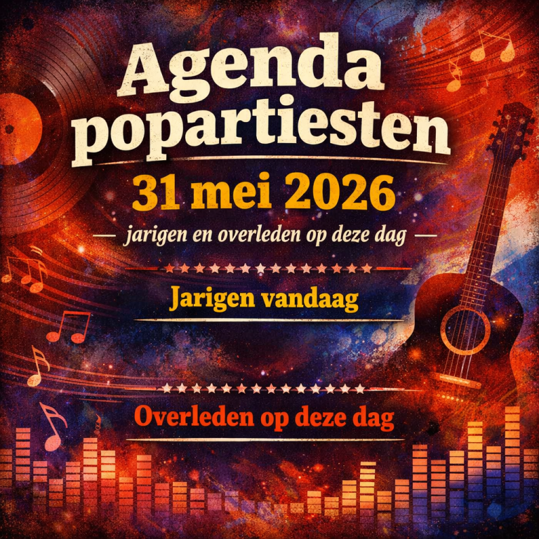 Agenda popartiesten 31 mei 2026 – jarigen en overleden op deze dag