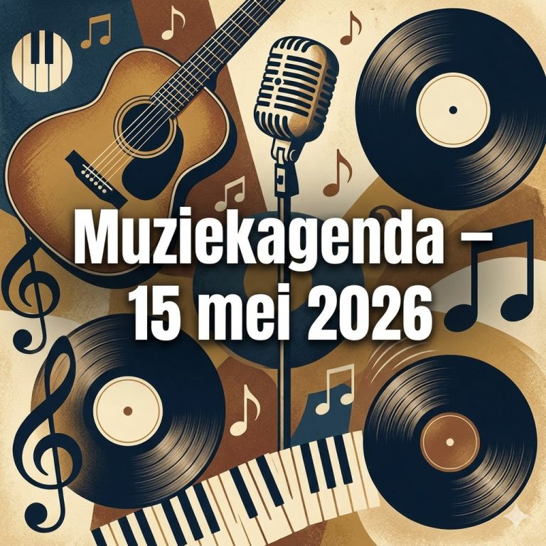 Muziekagenda – 15 mei 2026 Muziekagenda – 15 mei 2026