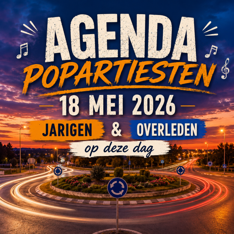 Agenda popartiesten 18 mei 2026 jarigen en overleden op deze dag