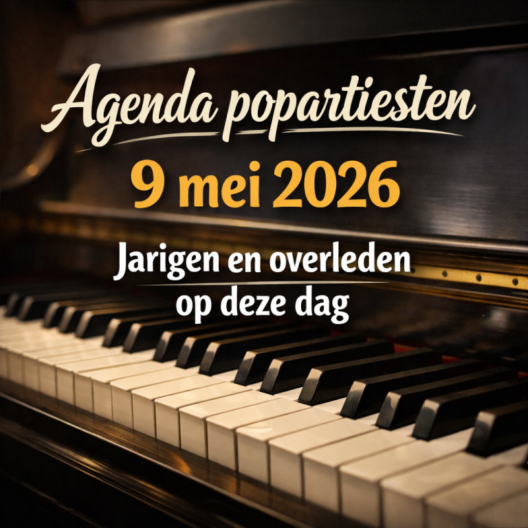 Agenda popartiesten 9 mei 2026 jarigen en overleden op deze dag
