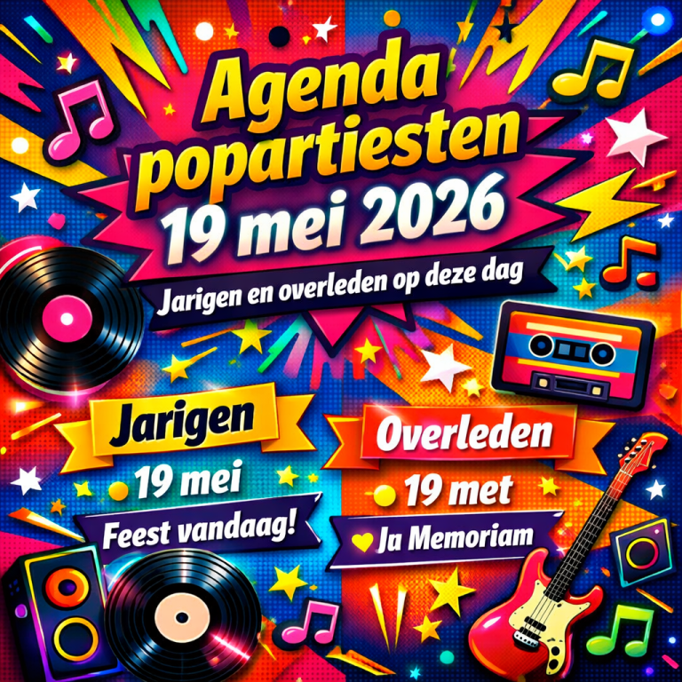 Agenda popartiesten 19 mei 2026 – jarigen en overleden op deze dag