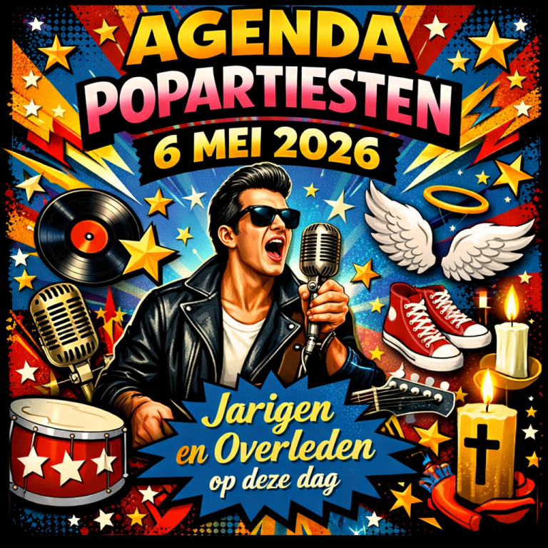 Agenda popartiesten 6 mei 2026 jarigen en overleden op deze dag