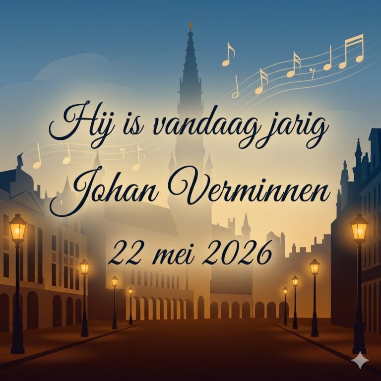 Hij is vandaag jarig Johan Verminnen Hij is vandaag jarig Johan Verminnen