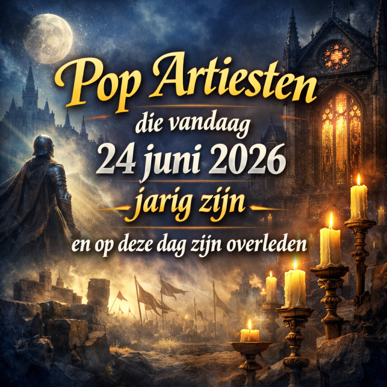 Agenda popartiesten 24 juni 2026 jarig en overleden op deze dag.