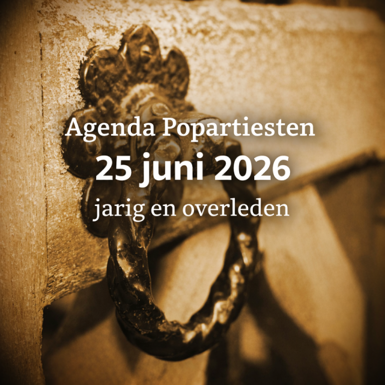 Agenda Popartiesten 25 juni 2026 – jarig en overleden