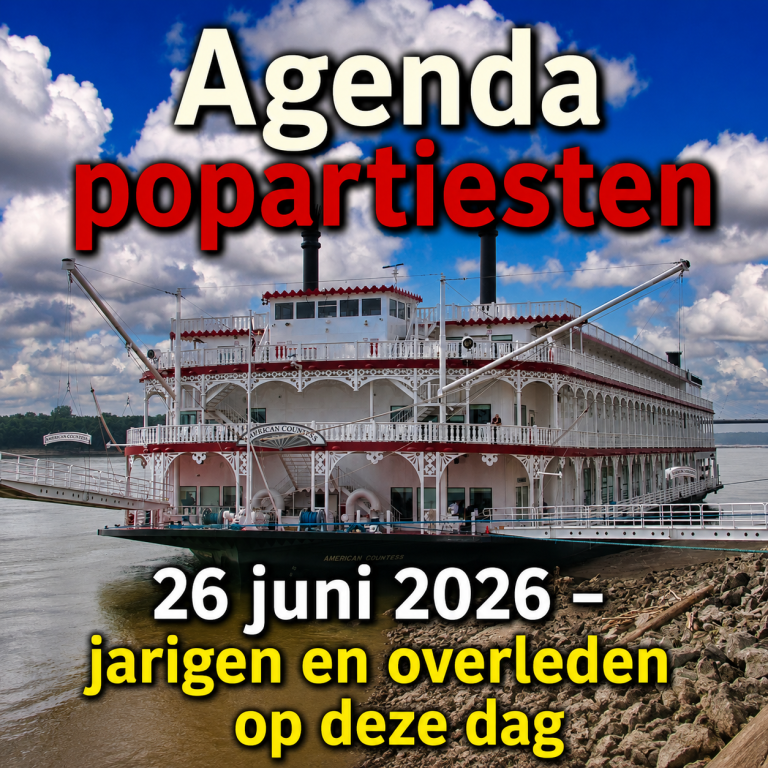 Agenda popartiesten 26 juni 2026 – jarigen en overleden op deze dag