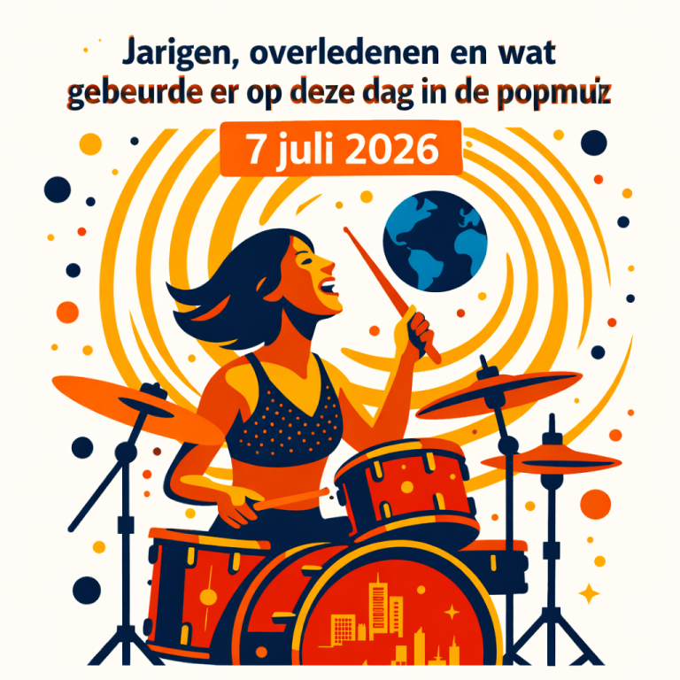 Jarigen, overledenen en wat gebeurde er op deze dag in de popmuziek – 7 juli 2026