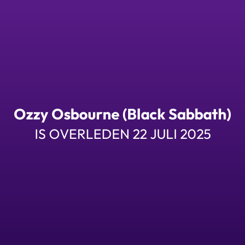 Ozzy Osbourne (Black Sabbath) is overleden